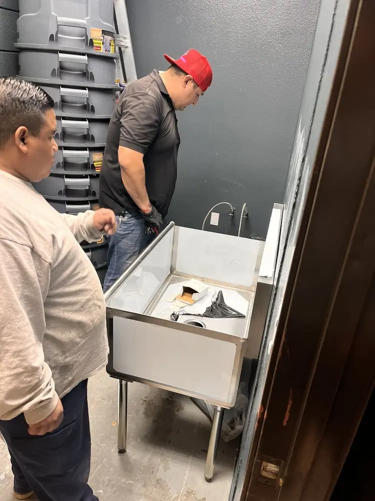 Commercial plumbing and sink installation in Parry